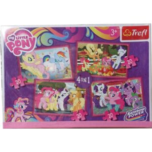 puzzle-4-x-20-pieces-my-little-pony-trefl-jeu-occasion-ludessimo-b-13-6535