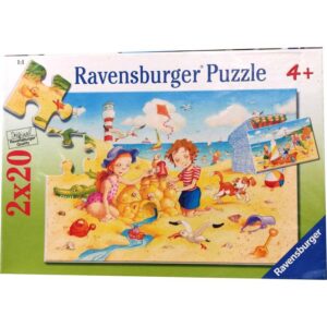 puzzle-2x20-pieces-jeux-de-plage-ravensburger-jeu-occasion-ludessimo-b-13-4005