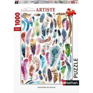 puzzle-1000-pieces-aquarelles-de-plumes-nathan-jeu-occasion-ludessimo-b-13-5184